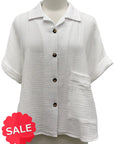 Sympli BREEZE BOLERO SHIRT - Originally $159 🔵