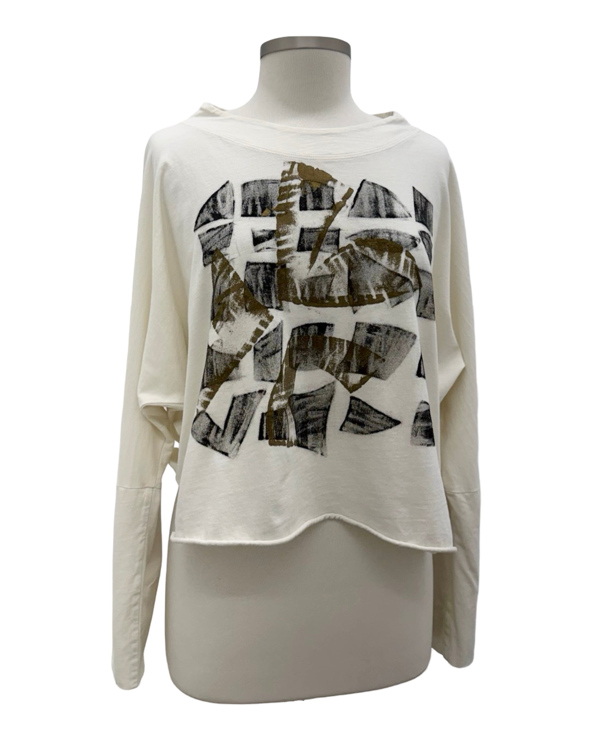 Cynthia Ashby LONG SLEEVE MOCK GRAPHIC TEE CALLA