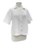 Foil SHORT SLEEVE BUTTON BLOUSE - Originally $129