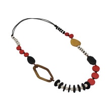 Load image into Gallery viewer, Sylca WOOD BEAD GABBY NECKLACE
