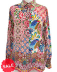 Shana MULTI COLOR SILK BLOUSE - Originally $99 🔵