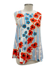 Inoah PRINT EYELET TANK POPPY BREEZE