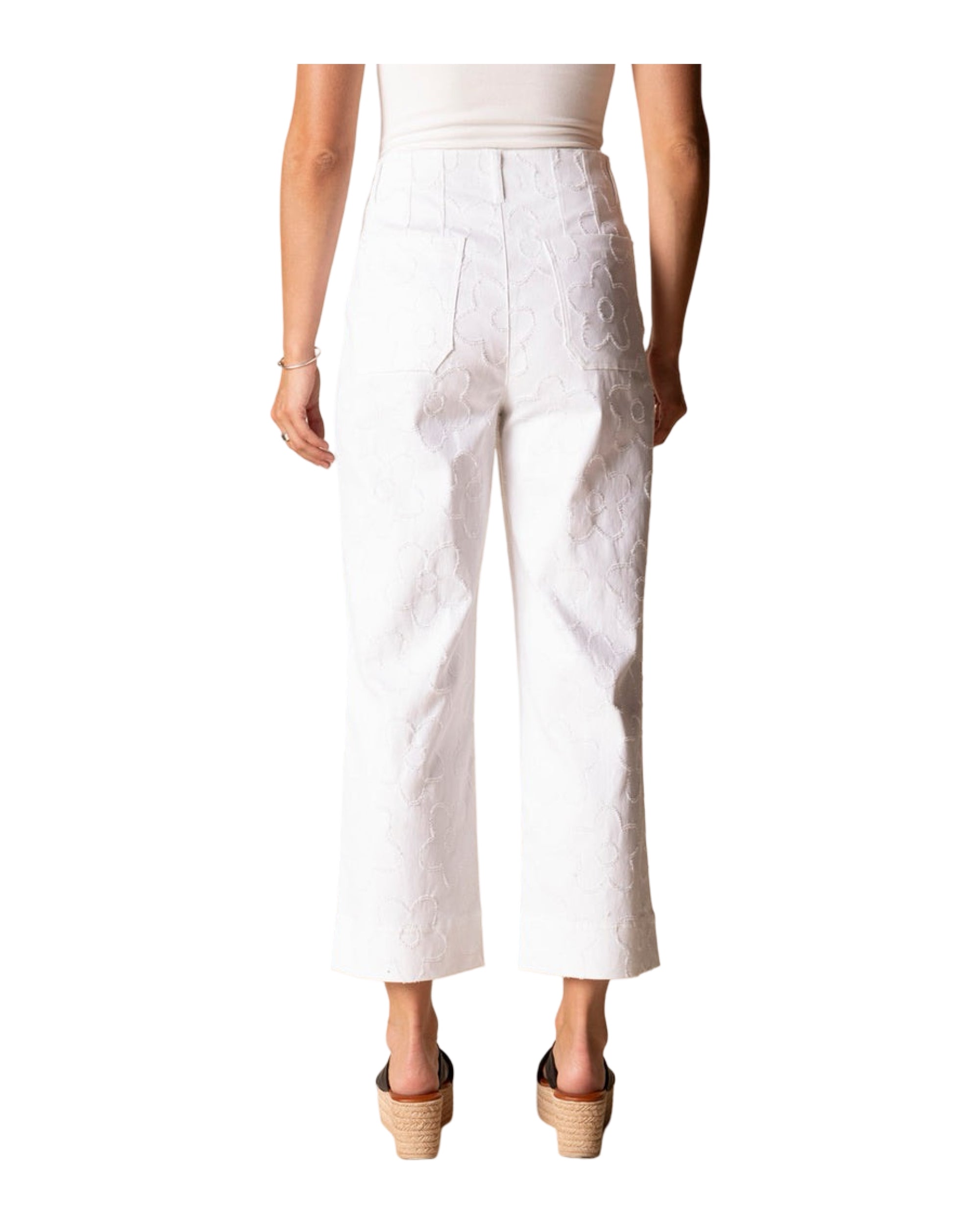 Habitat ETCHED FLOWER CROP JEAN