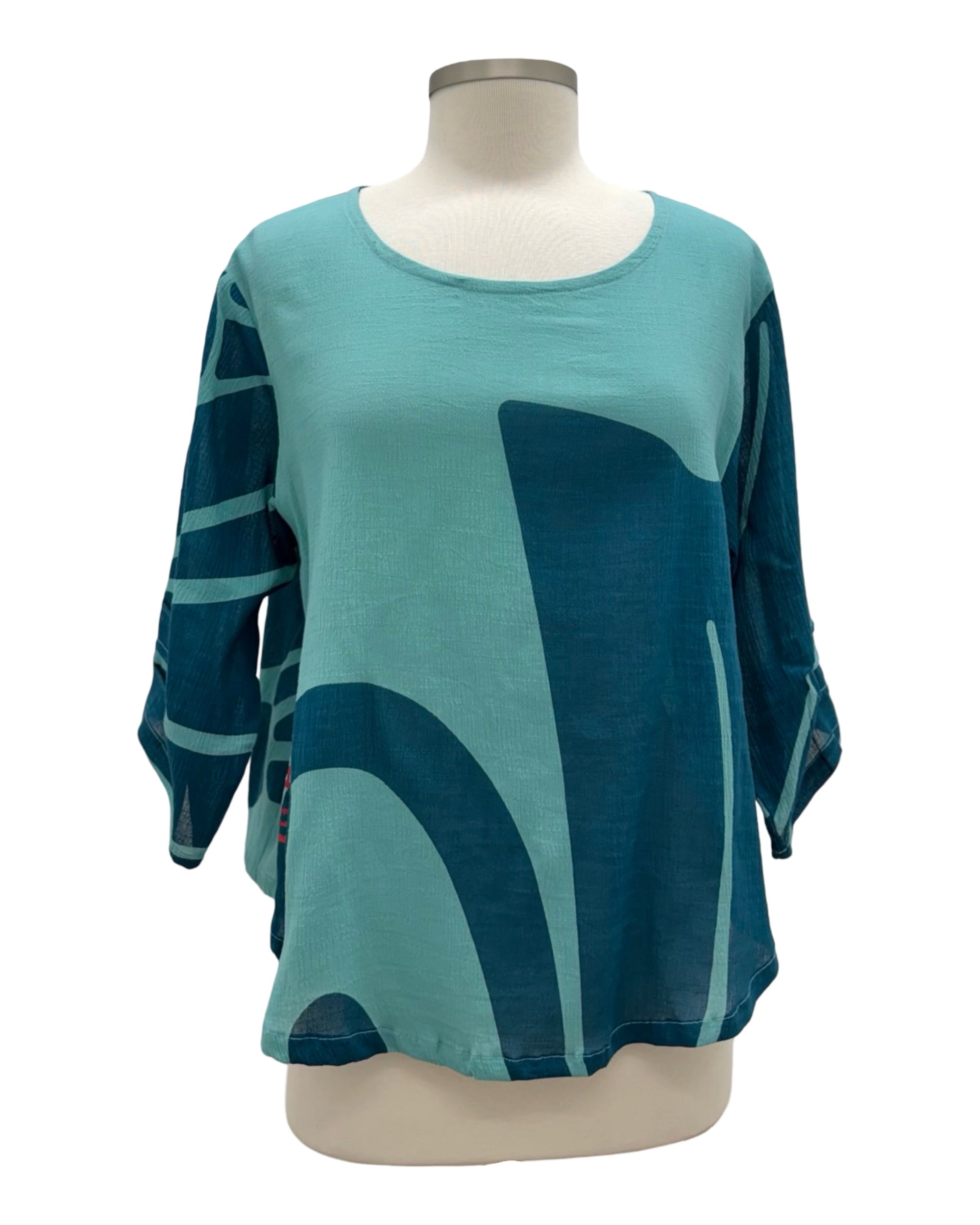 Yasuko SWIRL TUCK SLEEVE BLOUSE