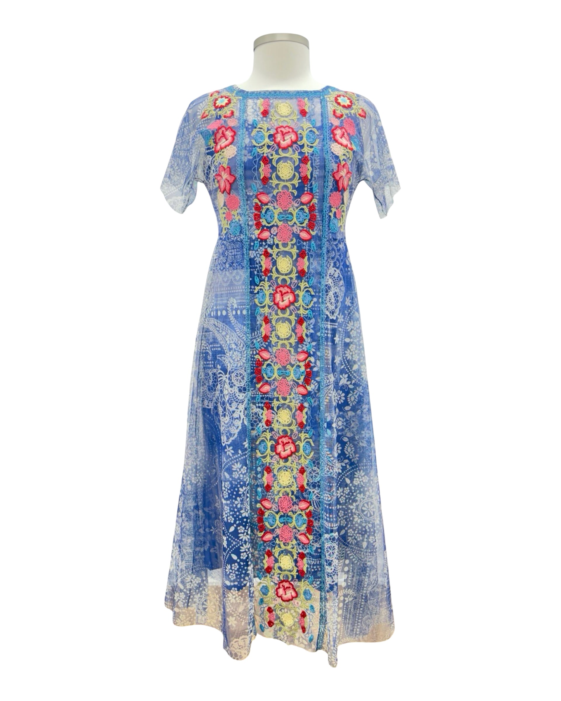Johnny Was ZULENNA MESH LONG DRESS – Marigold Clothing