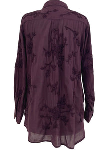 Caite EMBROIDERED TISSUE COTTON SHIRT JO