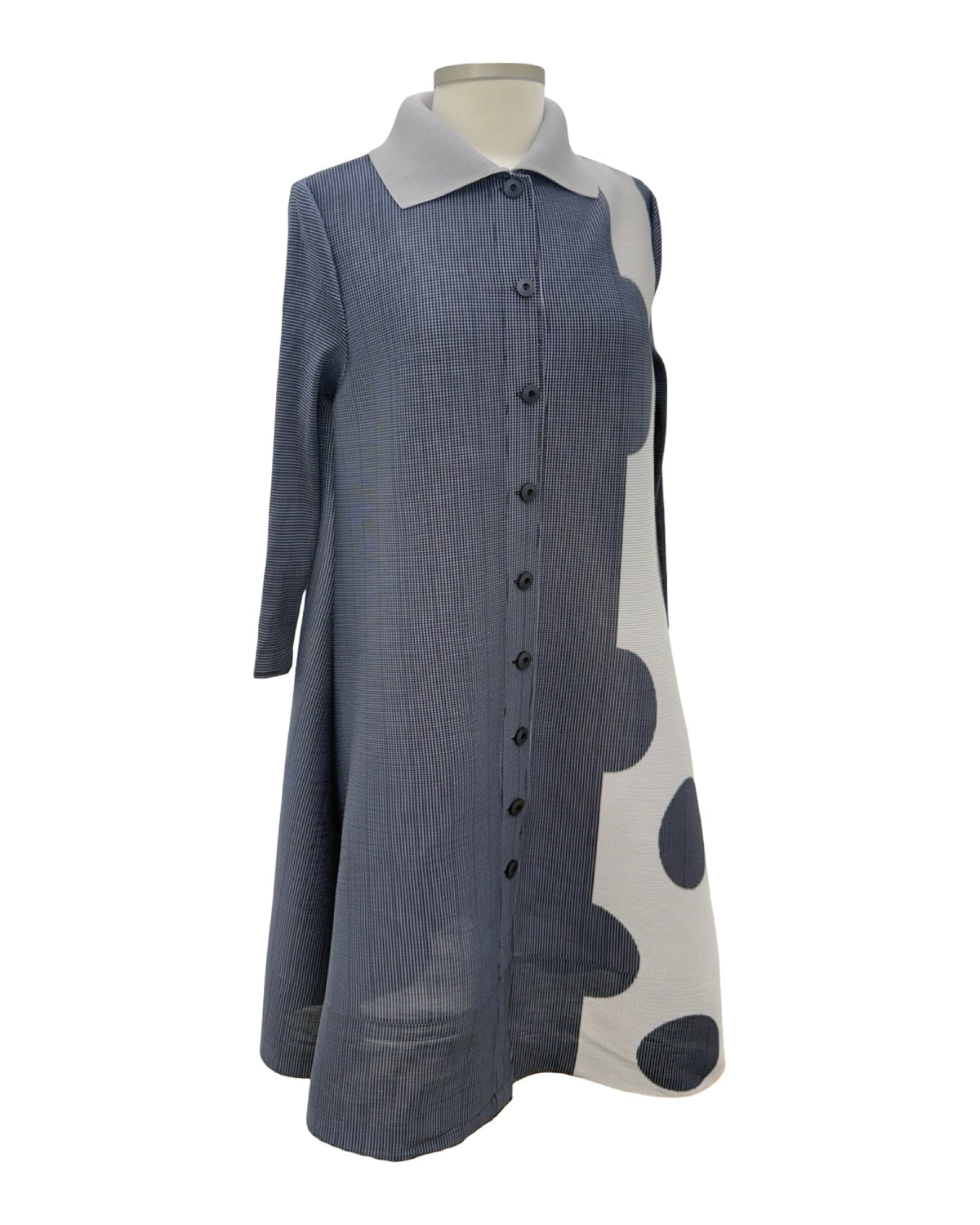 Vanite LONG SLEEVE DOT PANEL DRESS