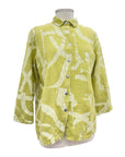Fenini LONG SLEEVE PRINT LINEN SHIRT