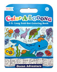 ooly COLOR-A-LONG OCEAN FOLDOUT COLORING BOOK