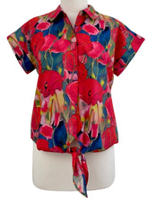 Load image into Gallery viewer, APNY SHORT SLEEVE TIE FRONT BLOUSE
