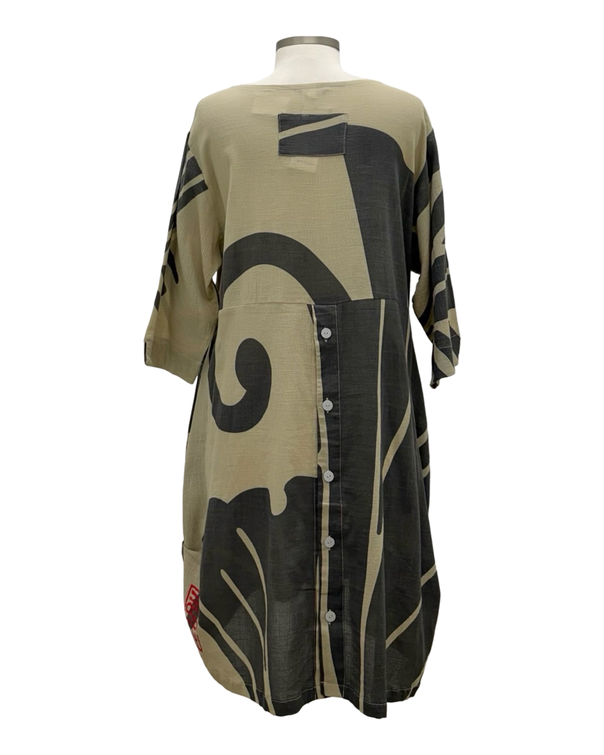 Yasuko CRINKLE SHORT SLEEVE TUNIC DRESS