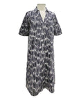 Foil SHORT SLEEVE POPLIN DRESS PRINT