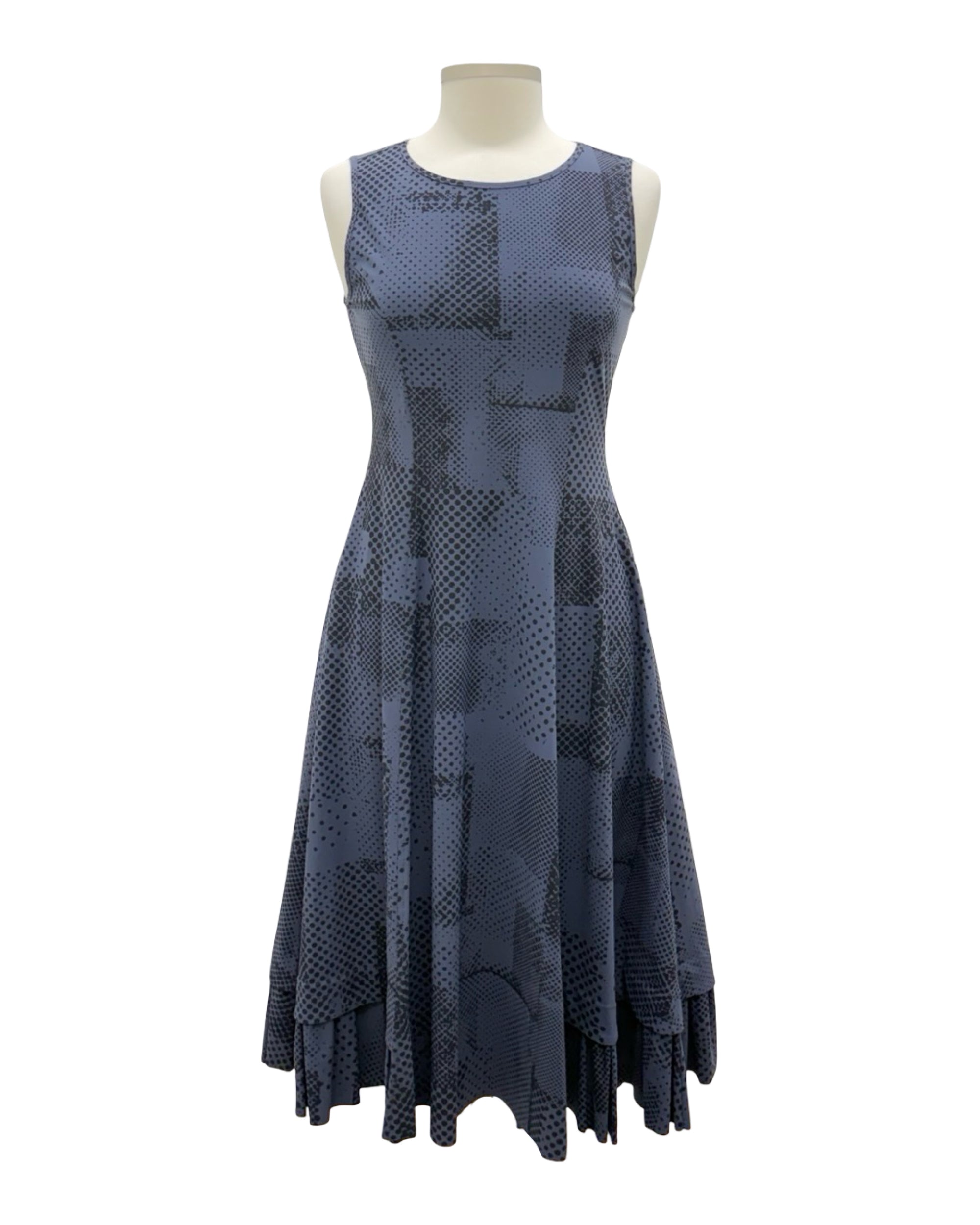 layered tank dress Ribbed Top Faux Layered Tank Dress