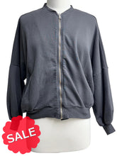 Load image into Gallery viewer, Suzy D London CROP ZIP SWEAT JACKET - ORIGINALLY $129
