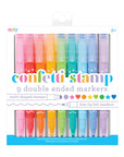 ooly CONFETTI STAMP DOUBLE-ENDED MARKER SET OF 9