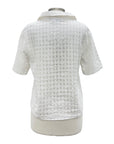 Foil SHORT SLEEVE BUTTON BLOUSE - Originally $129
