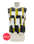 Foil PRINT LINEN TANK - ORIGINALLY $99