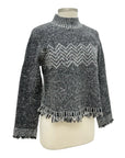Foil TUSSLE ZIGZAG MOCK SWEATER