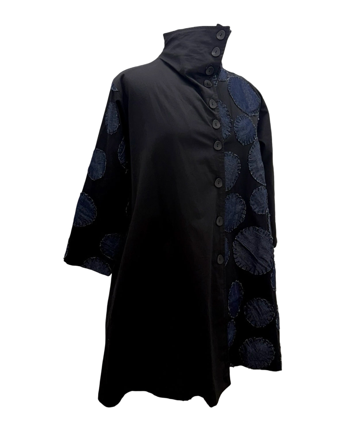 M Squared LONG DOTS FUNNEL JACKET
