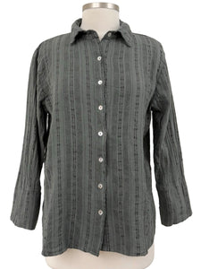 Cut Loose PINSTRIPE LINEN LONG SLEEVE EASY SHIRT