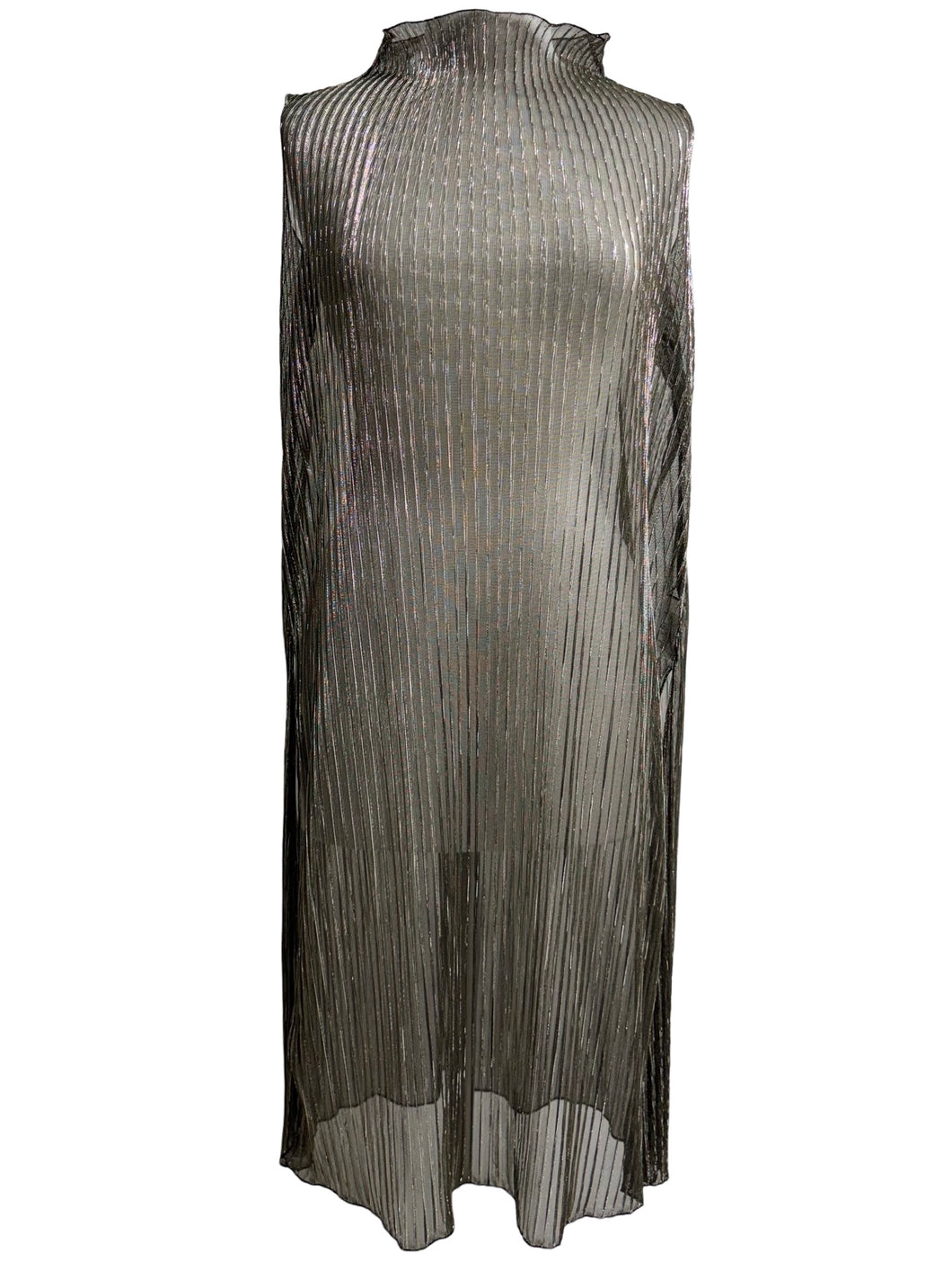 Sympli FUNNEL NECK MESH OVER UNDER DRESS