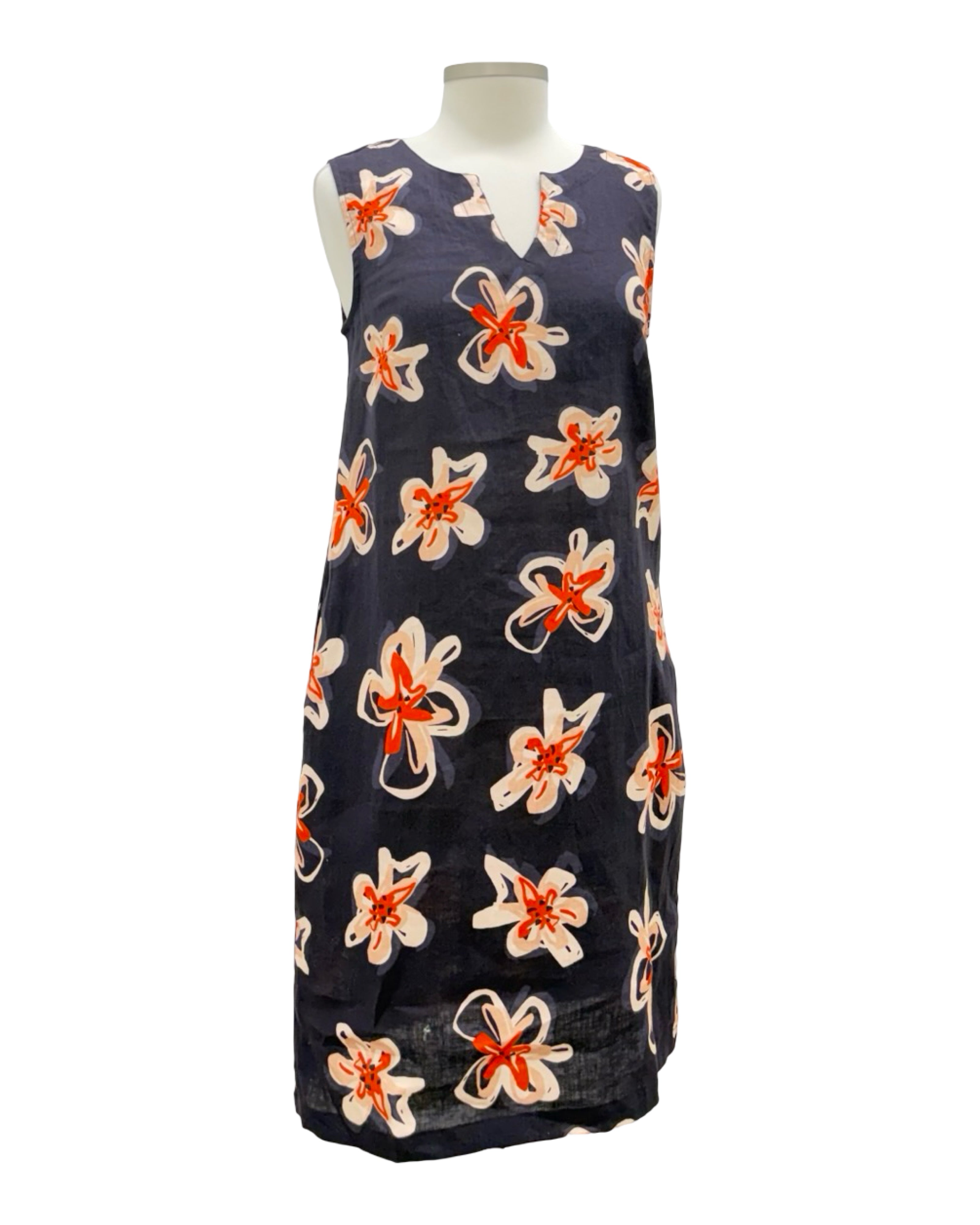 Foil PRINT TANK DRESS LINEN – Marigold Clothing
