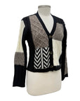 Foil WARM INTENTION MIX MEDIA CARDIGAN SWEATER