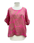Blueberry VOILE BATIK SHORT SLEEVE BLOUSE