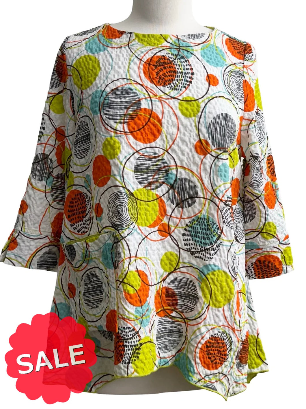 Moonlight 3/4 SLEEVE PRINT BLOUSE - Originally $169