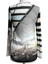 Load image into Gallery viewer, Ozai N Ku MESH PRINT LONG SLEEVE TOP
