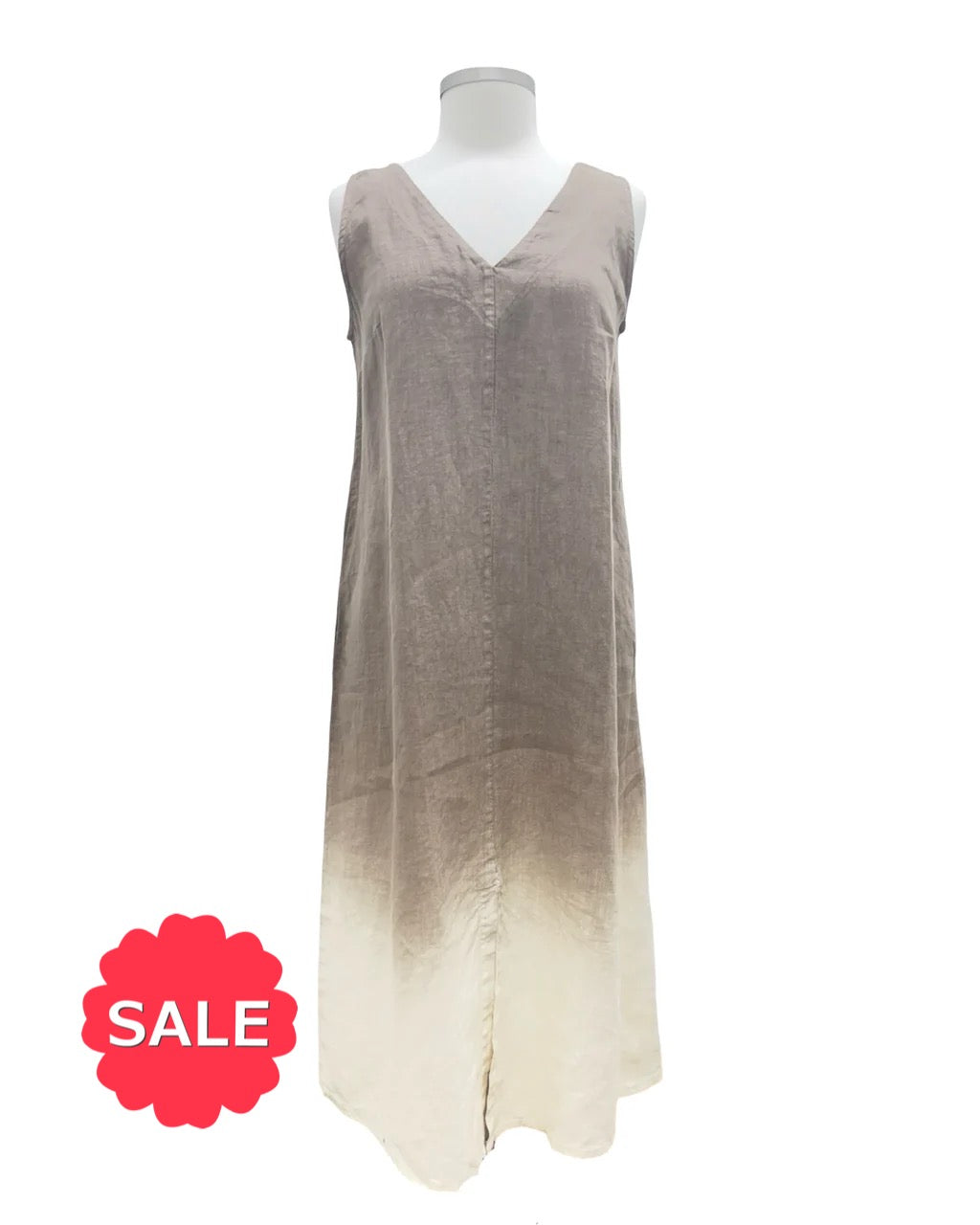 Blueberry LINEN V NECK TANK DRESS - Originally $221