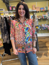 Load image into Gallery viewer, Shana MULTI COLOR SILK BLOUSE
