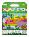 ooly COLOR-A-LONG SAFARI FOLDOUT COLORING BOOK