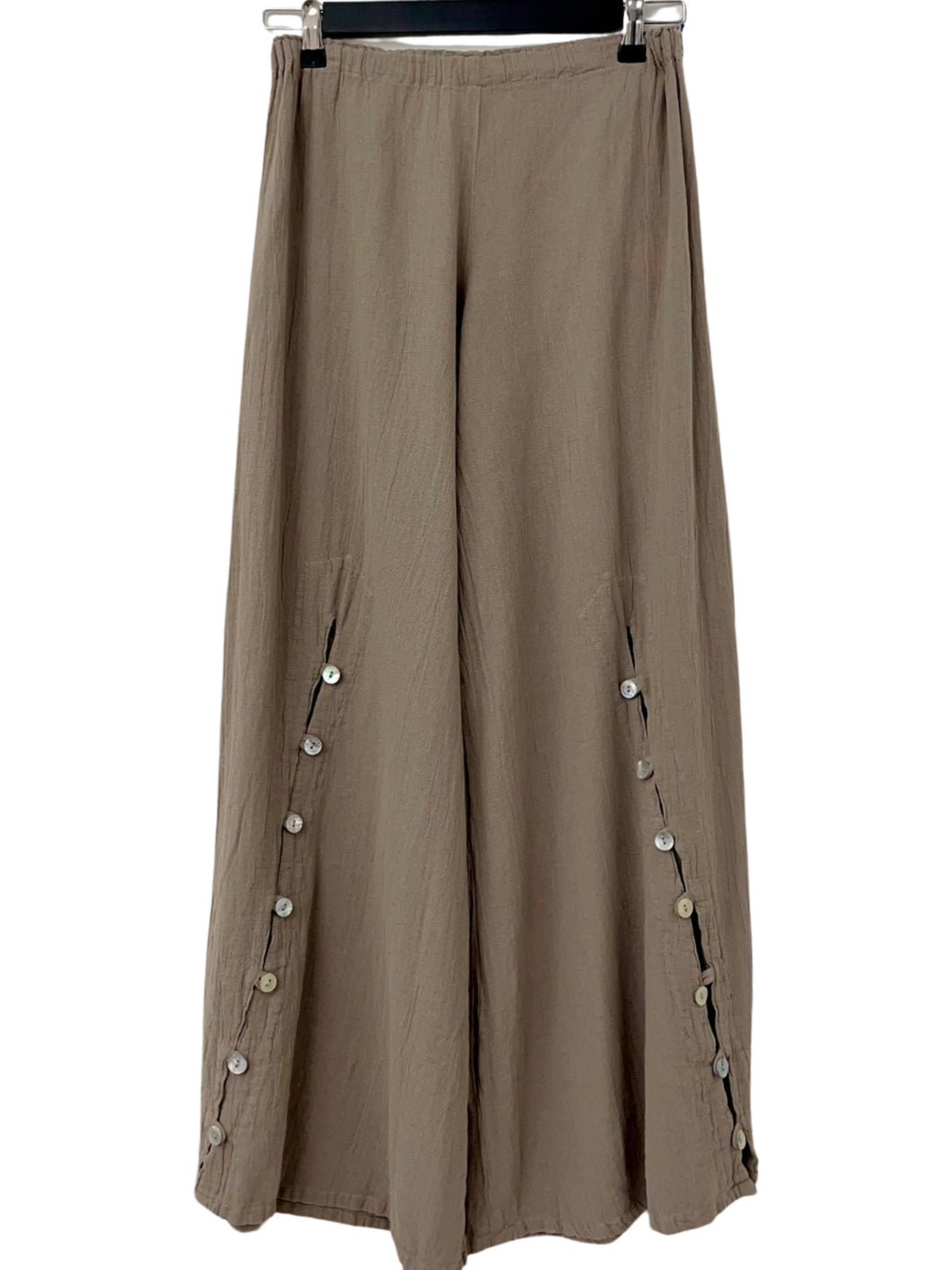 Oh My Gauze WIDE LEG BUTTON PANT - ORIGINALLY $79