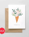 SPAGHETTI & MEATBALLS HEART BOUQUET CARD Originally $7