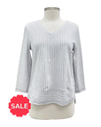 Escape by Habitat STRIPE EASY V NECK TEE SAN BARBARA - Originally $89