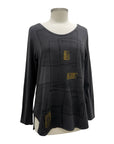Cynthia Ashby LONG SLEEVE CREW GRAPHIC TEE MARGO