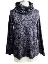 Load image into Gallery viewer, Cut Loose FLORAL JACQUARD COWL NECK TOP
