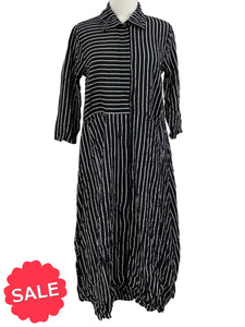 Shana SNAP FRONT STRIPE DRESS - Originally $129