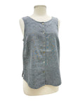 Habitat LINEN BUTTON PLEAT TANK