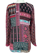 Load image into Gallery viewer, Shana PRINT TASSLE V NECK BLOUSE
