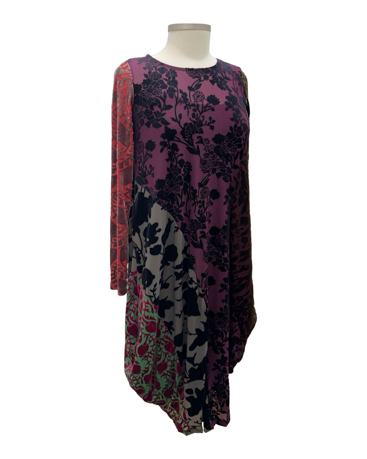 Alembika CUT VELVET DRESS WITH SLIP