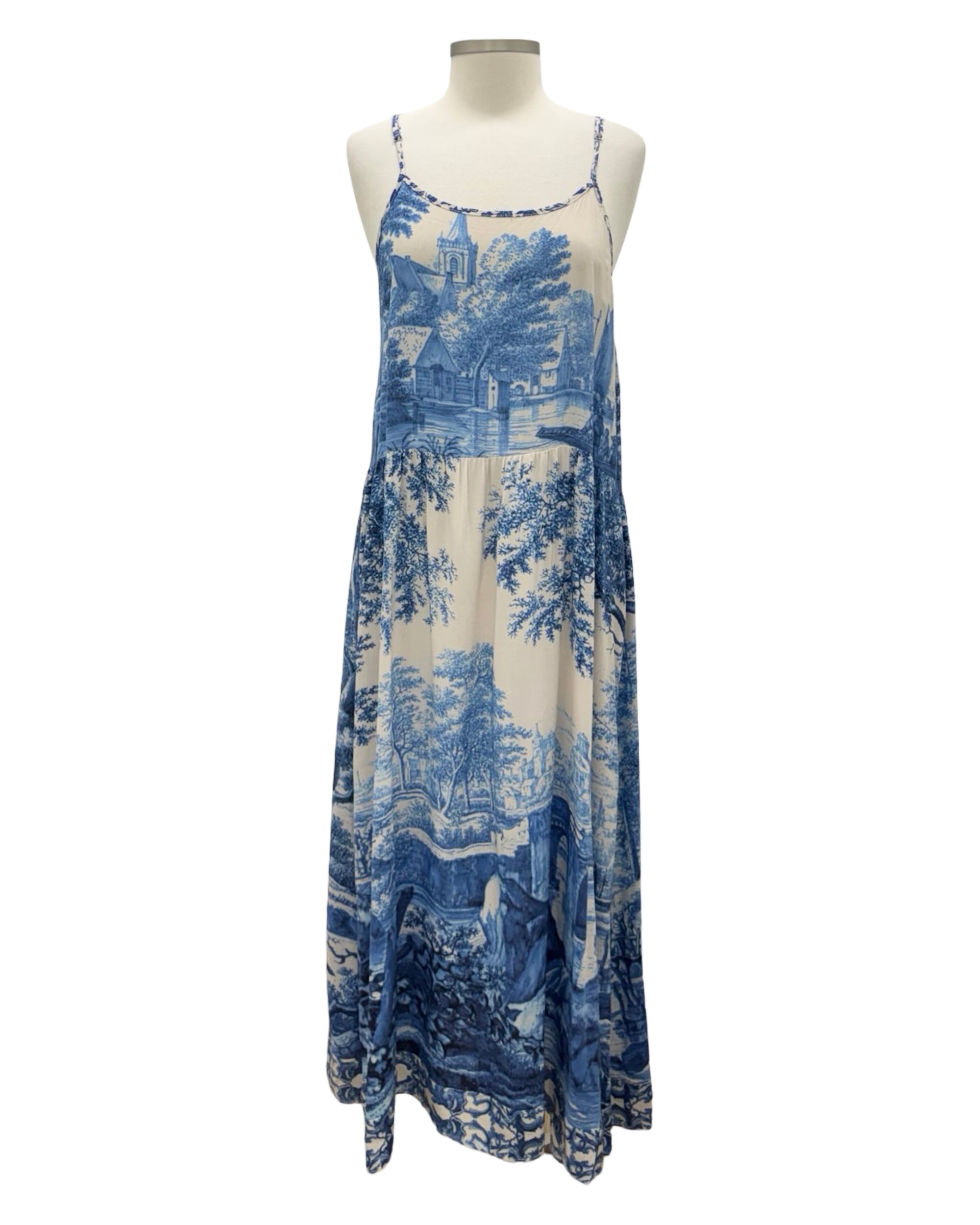 Market of Stars DELFT PRINT SLIP DRESS Market of Stars DELFT PRINT SLIP DRESS