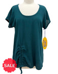 Oh My Gauze SHORT SLEEVE SIDE RUSCH TOP - Originally $55