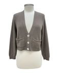 Amazing 2 PKT CARDI SWEATER POOK CROP