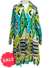 Load image into Gallery viewer, Handprint Dream LONG SLEEVE SHIRT DRESS - Originally $109
