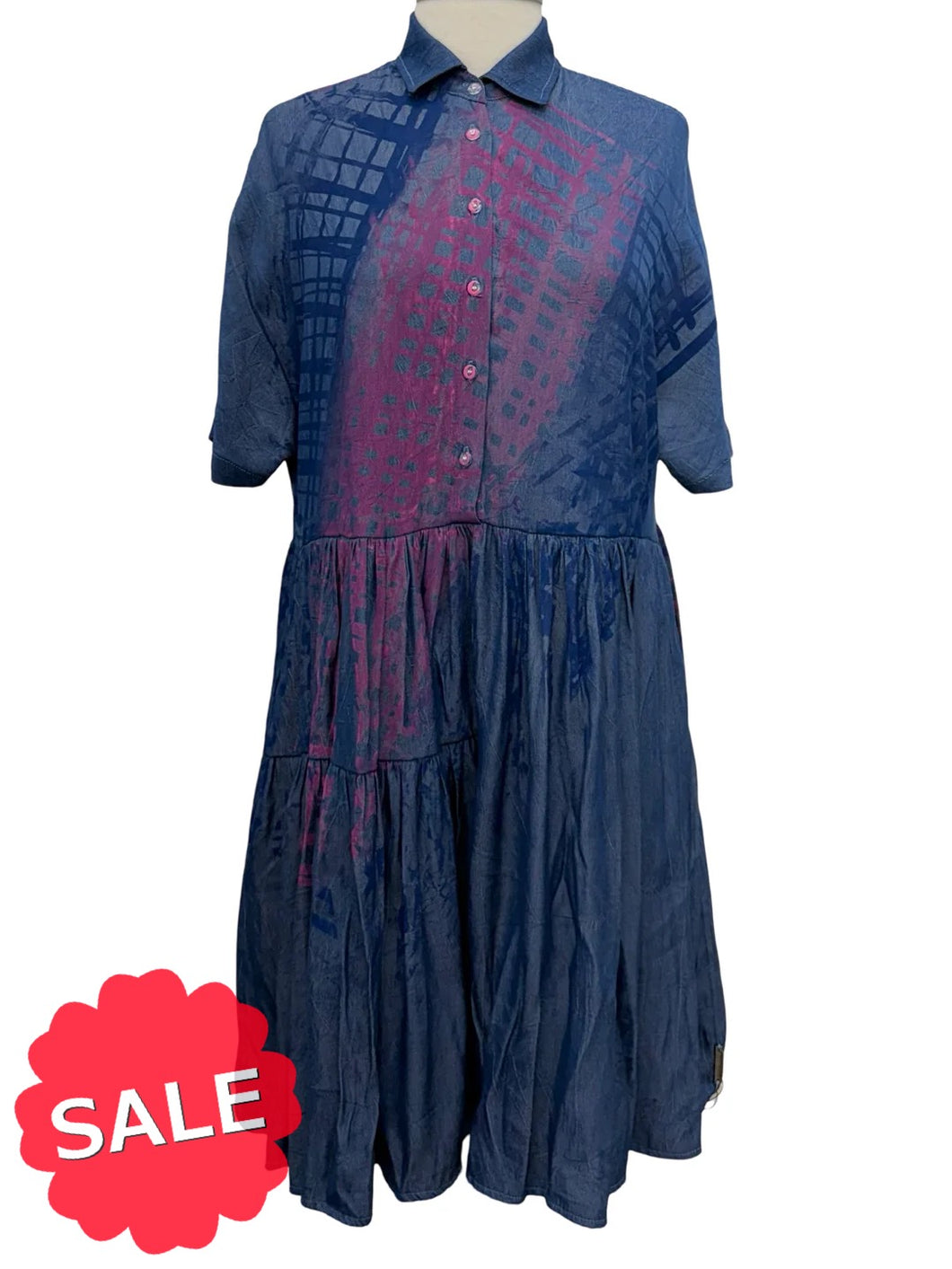Paper Temples SHORT SLEEVE TIER DRESS - Originally $329