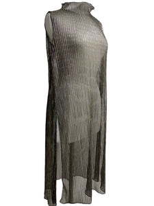 Sympli FUNNEL NECK MESH OVER UNDER DRESS