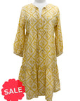 Foil LONG SLEEVE TIER DRESS - Originally $135 🔵