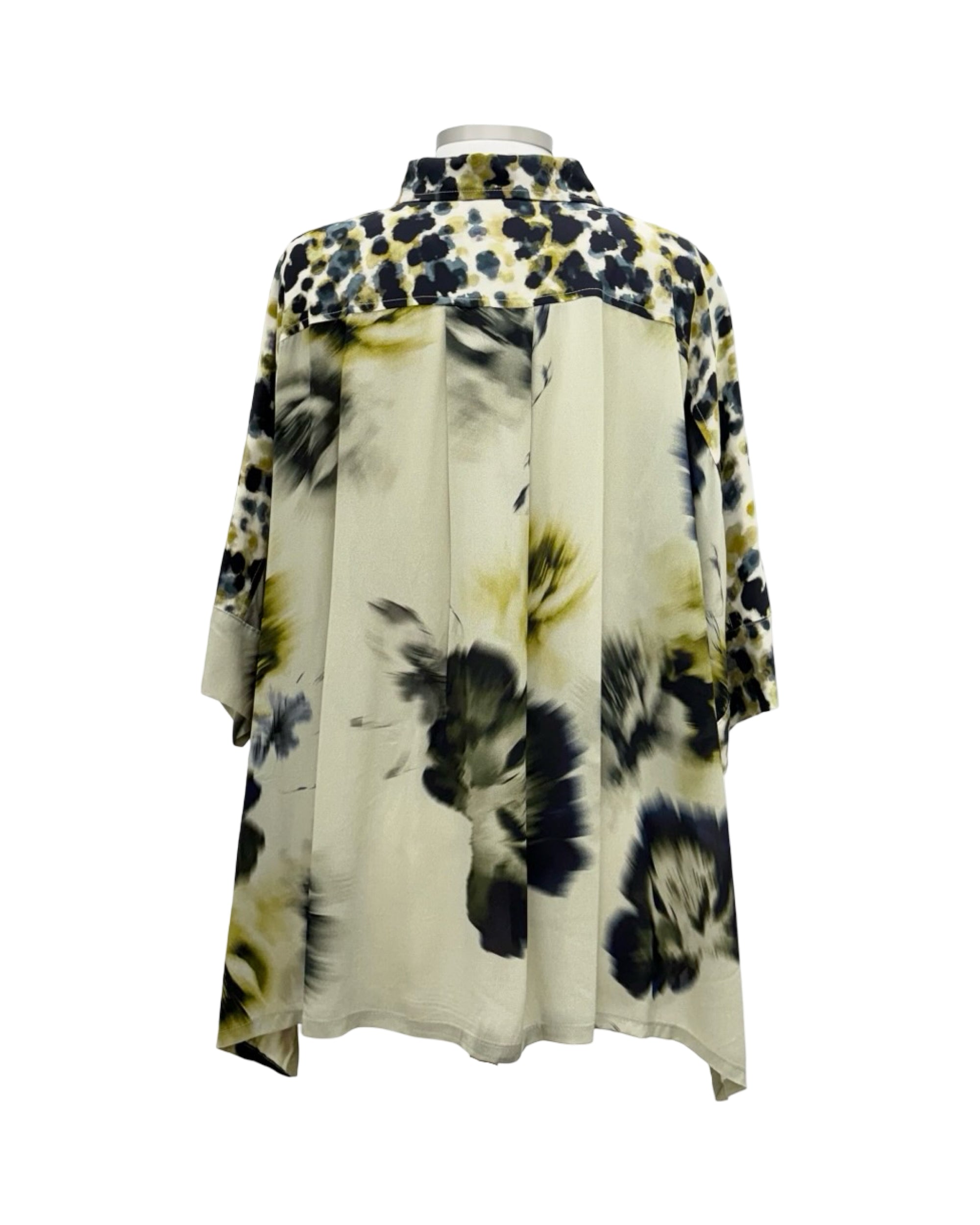 Alembika SHORT SLEEVE MULTI PRINT BLOUSE